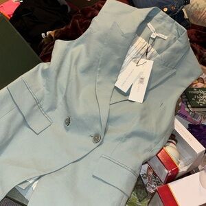 Veronica Beard Light Blue Vest